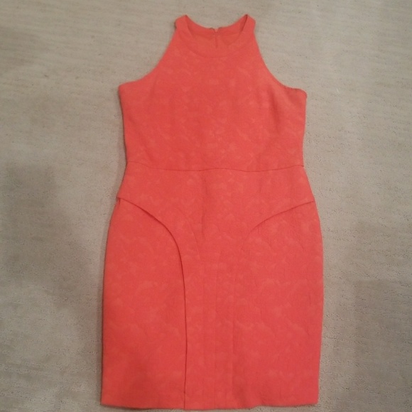 Coral Peplum dress - Picture 4 of 4